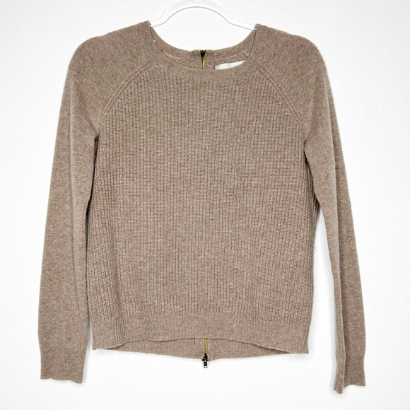 BROCHU WALKER Taupe Crew Neck Sweater Womens Medium